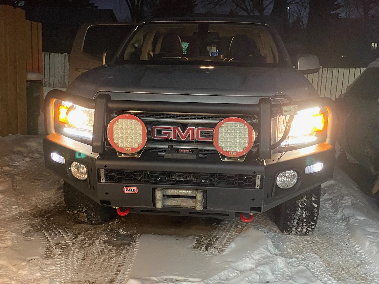 Front view of completed ARB Summit bar installation